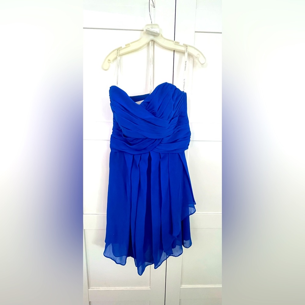 David’s bridal short crinkle chiffon dress